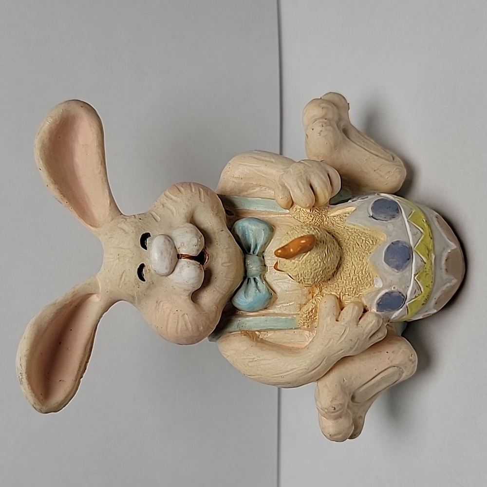 Rabbit and Chick Figurine